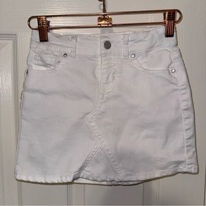 NWOT Wonder Nation Adjustable waist Skirt Denim Stylish Stretch White S(6-6X)